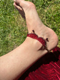Chevillere rouge en verre